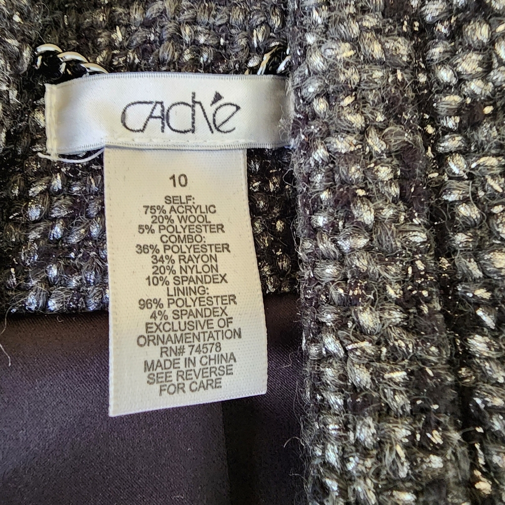 Cache Wool Jacket Black And Gray - image 6